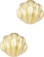 SAVVY CIE JEWELS Seashell Stud Earrings