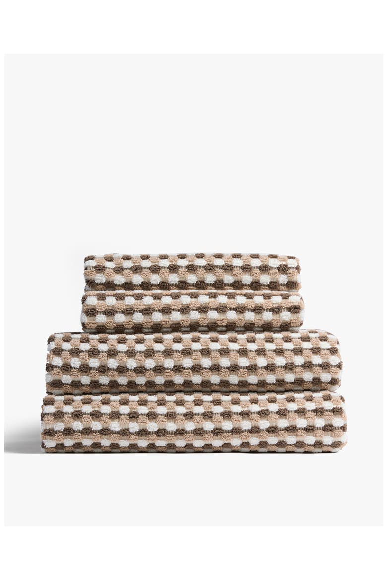 Organic Mosaic Towel, Alternate, color, ASH AND TOAST