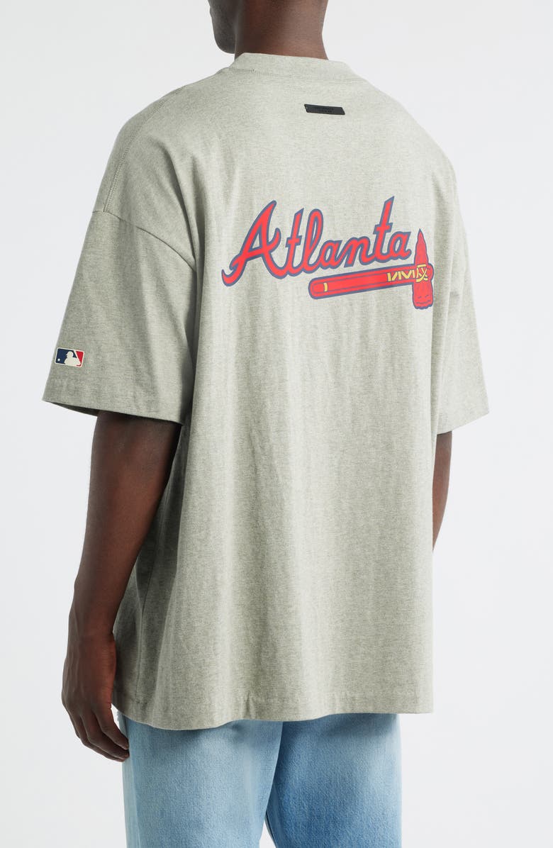 Fear of God Essentials x MLB Braves 90s Fit Graphic T-Shirt, Alternate, color, Warm Heather
