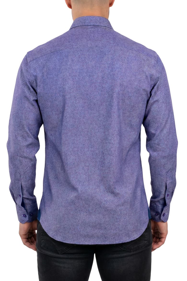 Einstein Contemporary Fit Button-Up Shirt, Alternate, color, BLUE