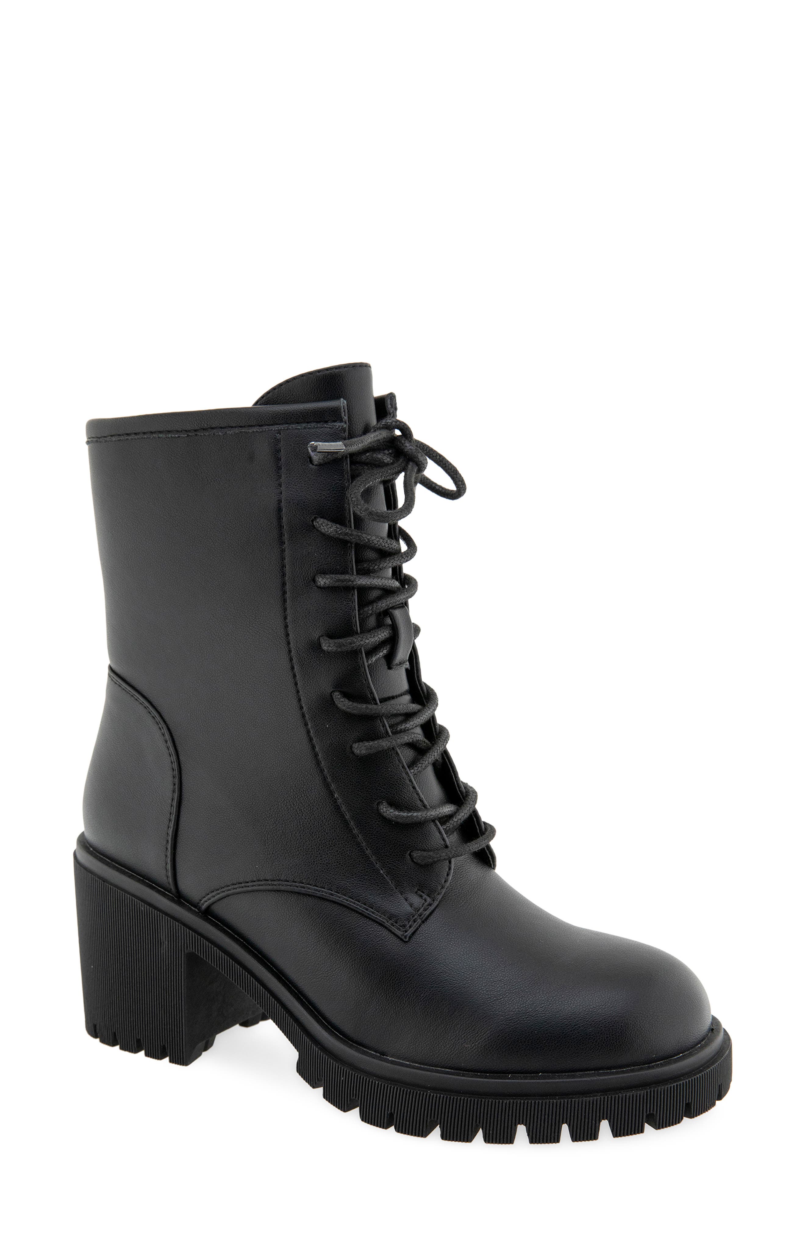 Scout Faux Leather Combat Boot