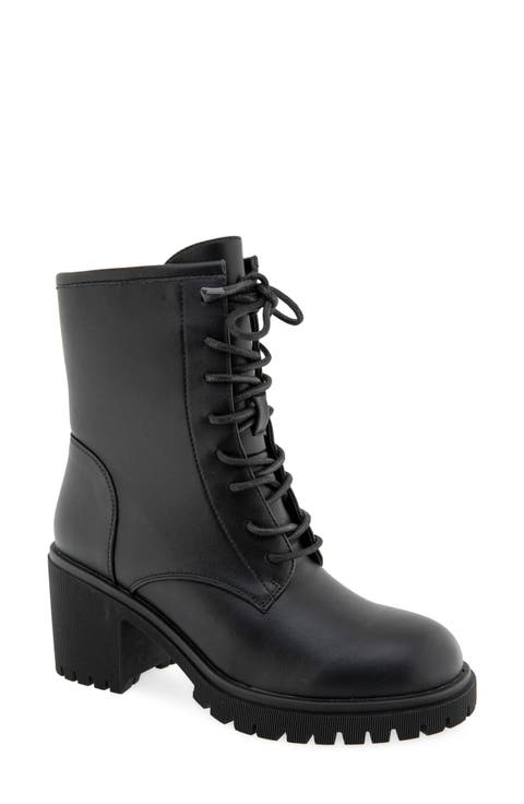 Scout Faux Leather Combat Boot