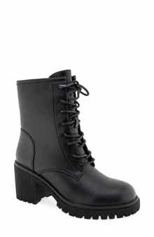 Scout Faux Leather Combat Boot