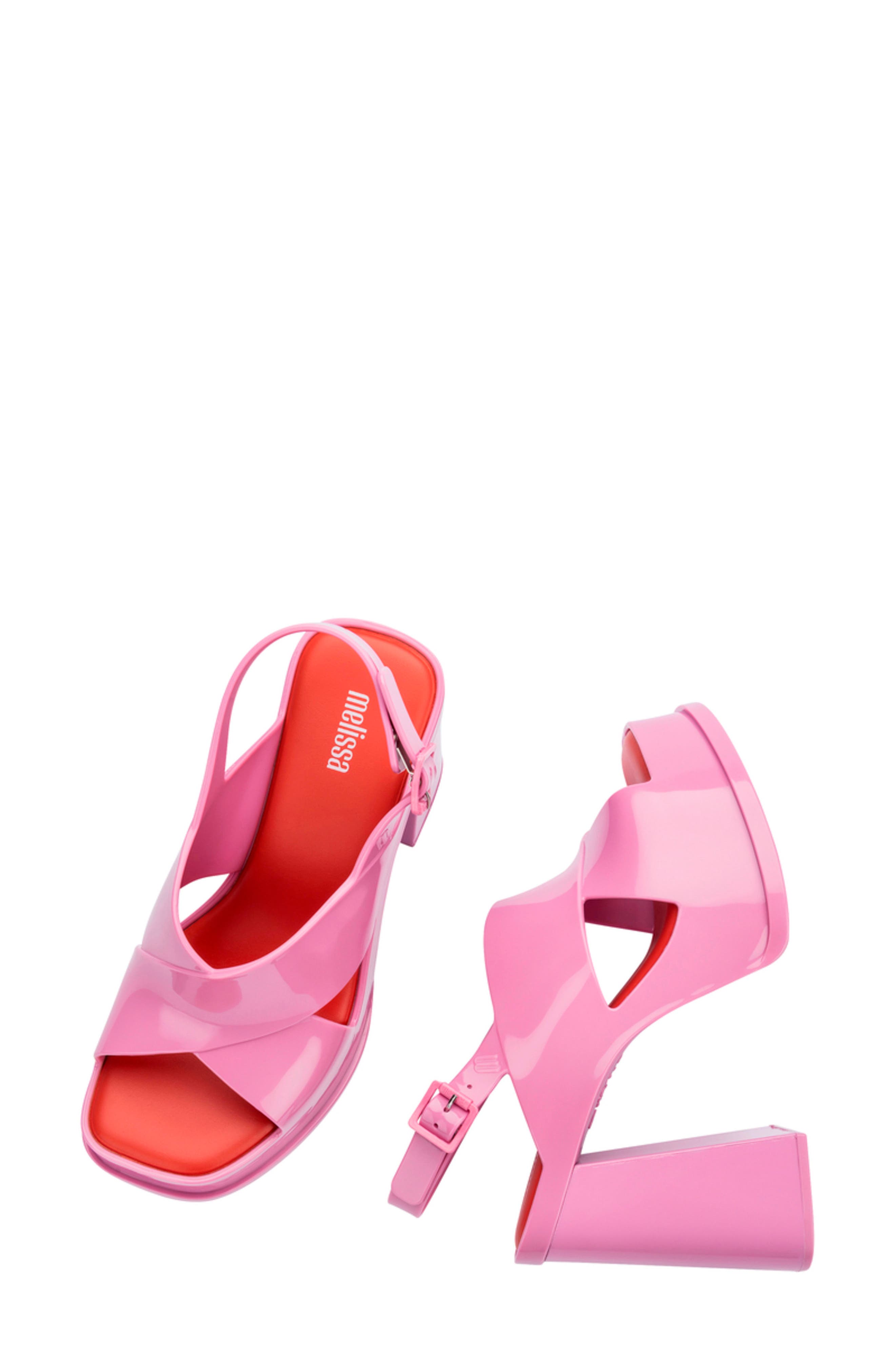 Dance Slingback Platform Sandal, Alternate, color, PINK/ RED