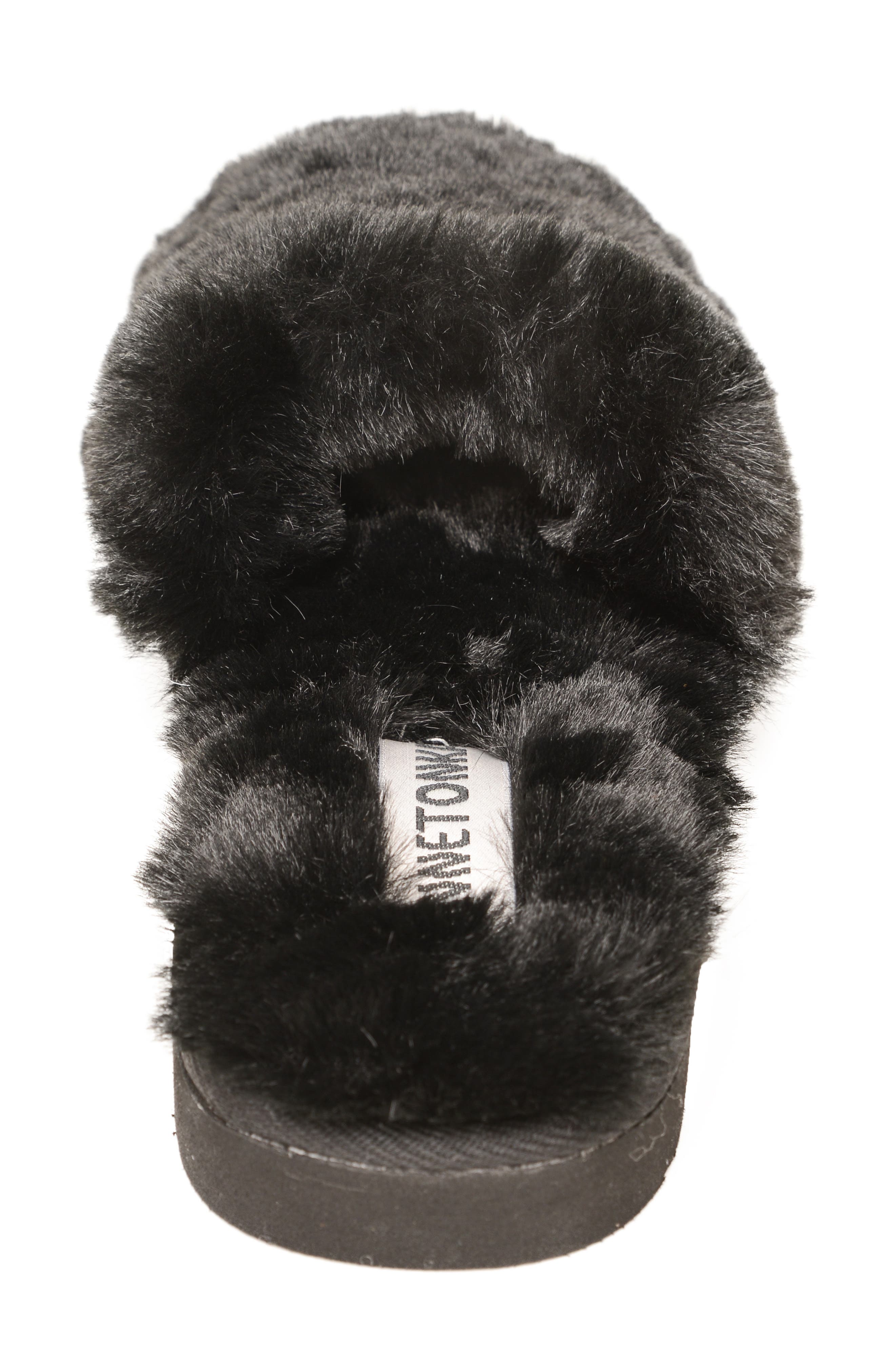 Minnetonka Eileen Faux Fur Slide Slipper, Alternate, color, 