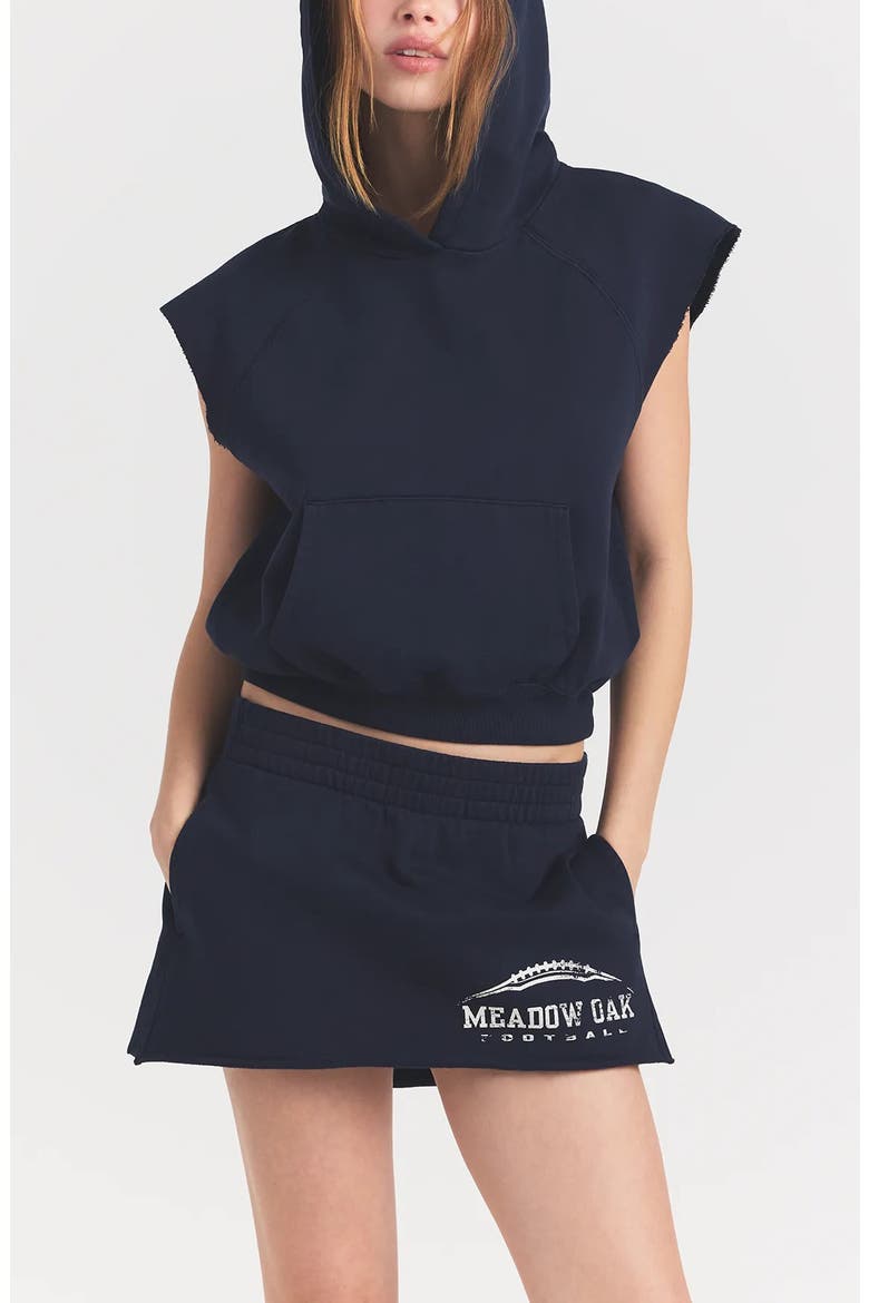 Boyfriend Fleece Muscle Hoodie, Main, color, NAVY