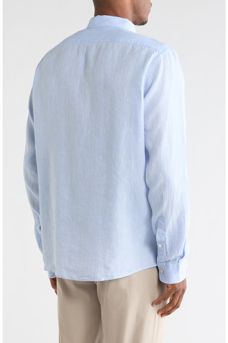 Liam Linen Dress Shirt, Alternate, color, LIGHT/ PASTEL BLUE
