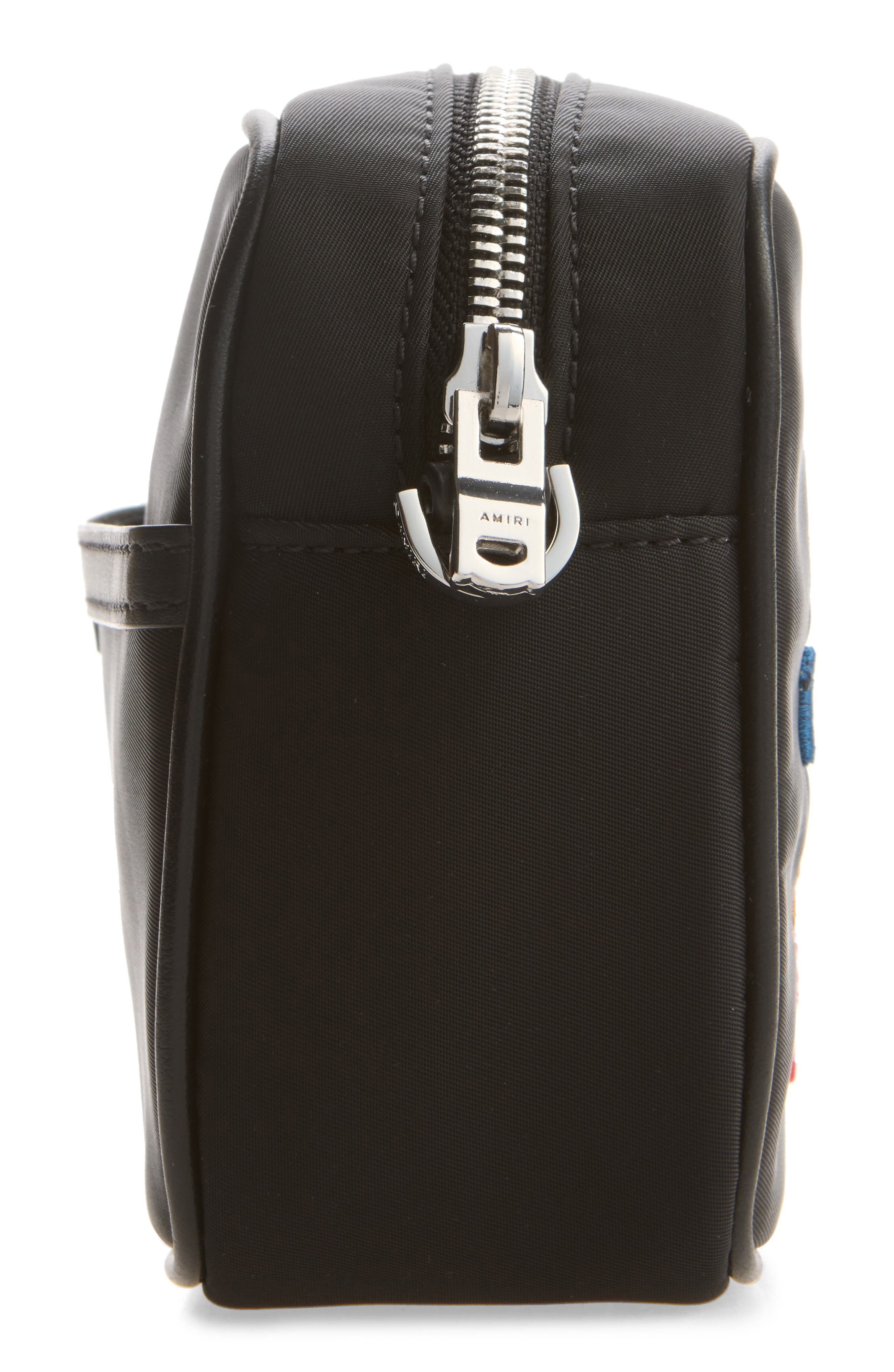Embroidered Logo Camera Case, Alternate, color, BLACK