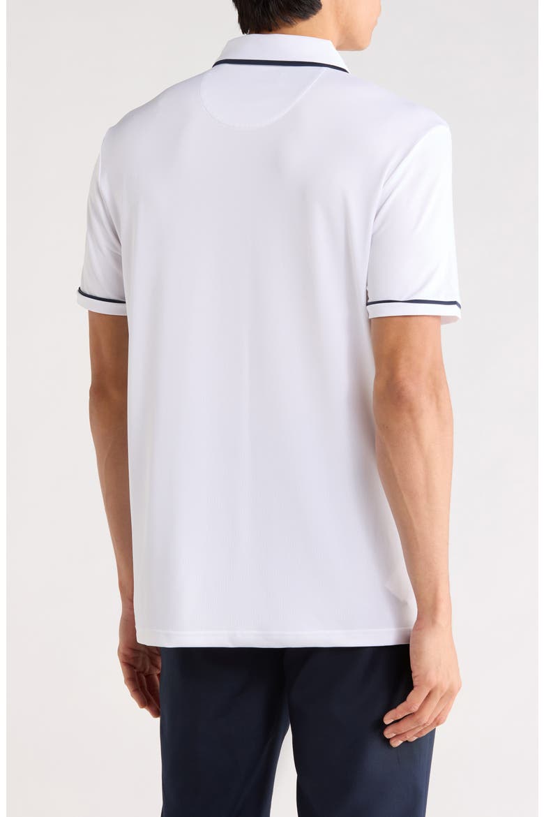 Tipped Knit Polo, Alternate, color, BRIGHT WHITE