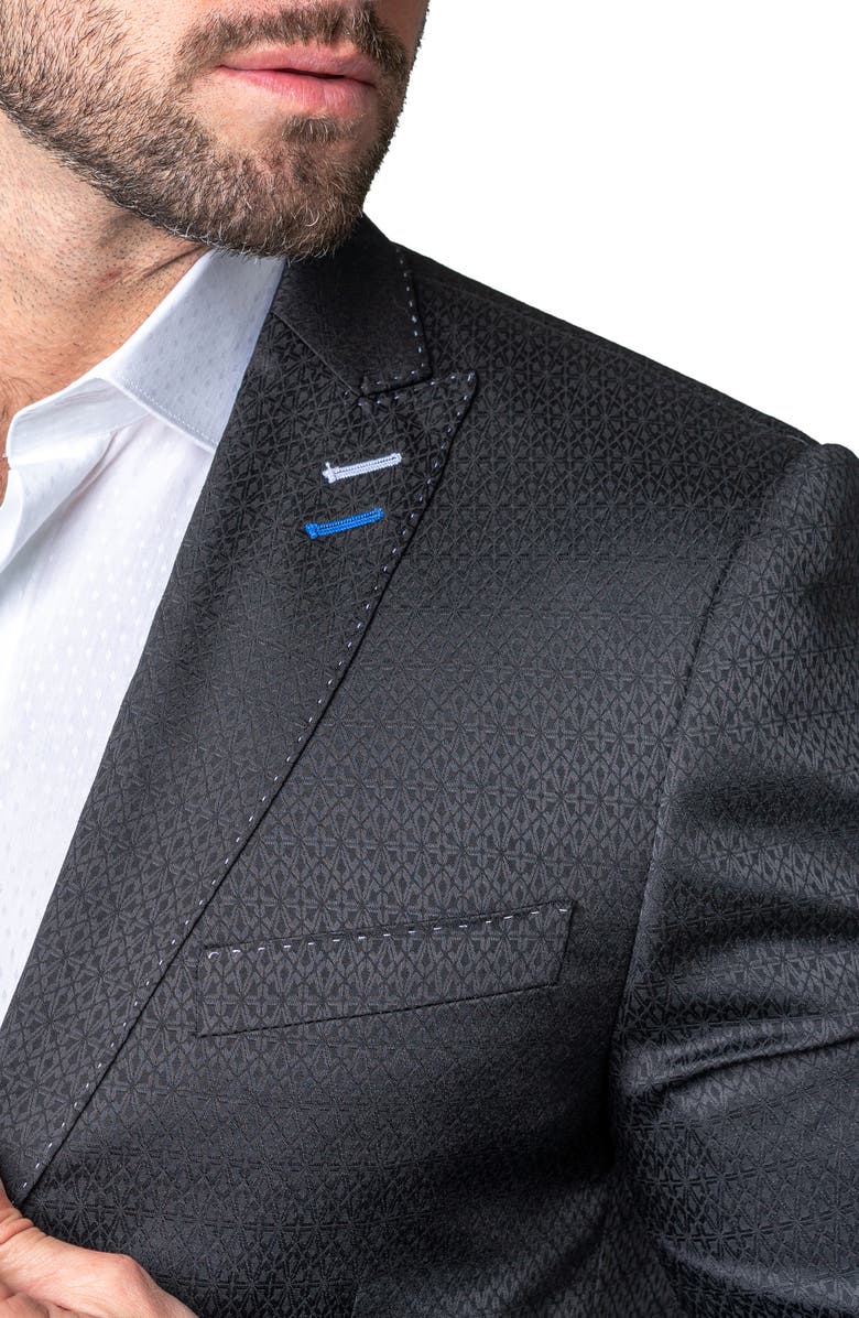 Maceoo Descartes Still Black Sport Coat, Alternate, color, Black