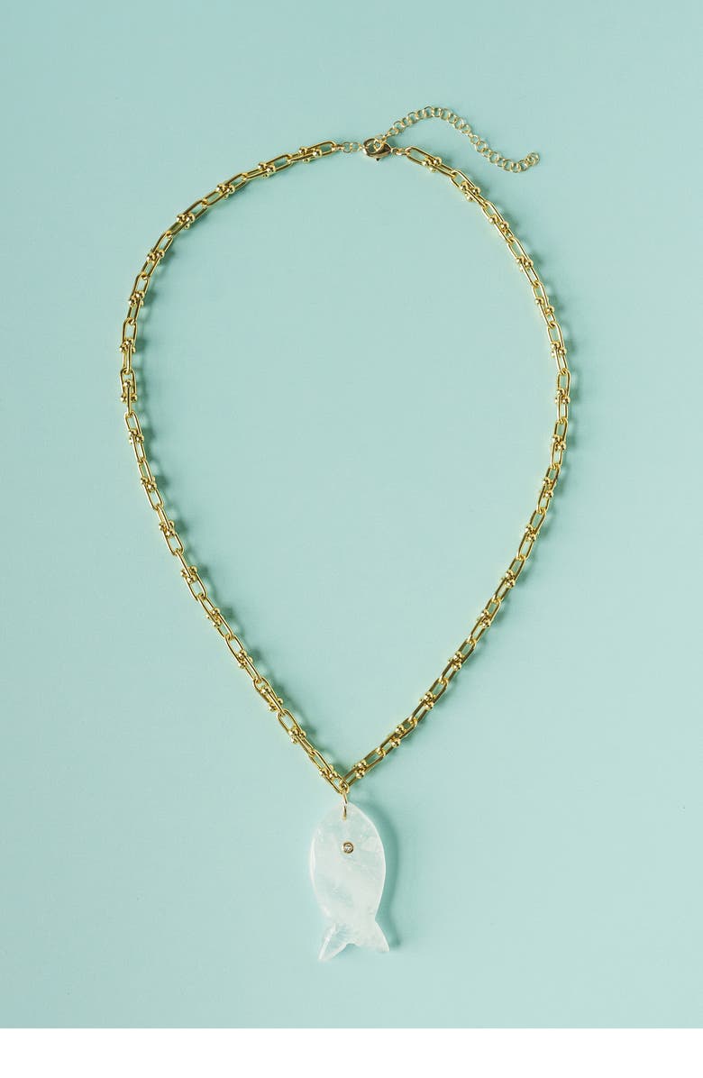 MacRae & Co. Quartz Fish Pendant Necklace, Alternate, color, 