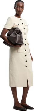Karen Millen Textured Tweed Tailored Midi Dress