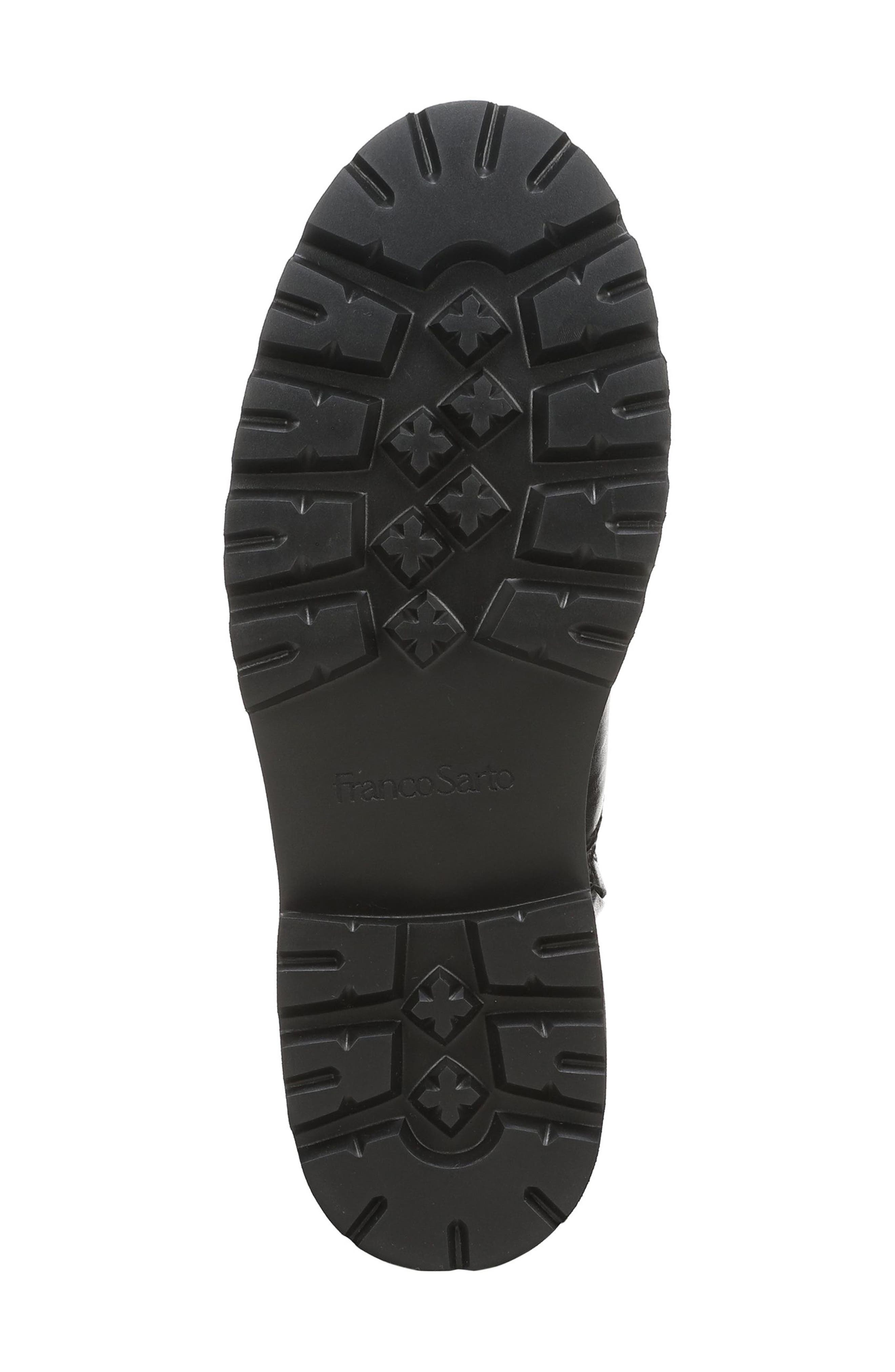 Safira Leather Combat Boot, Alternate, color, BLACK LEATHER