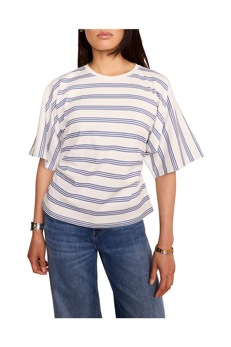 Cotton Stripe Batwing T-Shirt, Alternate, color, Blue