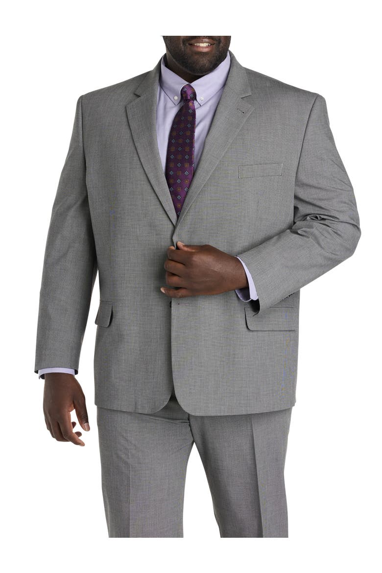 Big & Tall Jacket Relaxer Mini-Neat Suit Jacket, Main, color, BLACK