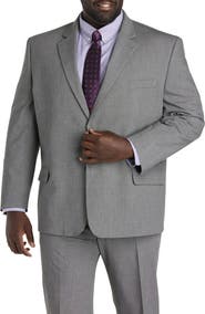 Oak Hill by DXL Big & Tall Jacket Relaxer Mini-Neat Suit Jacket