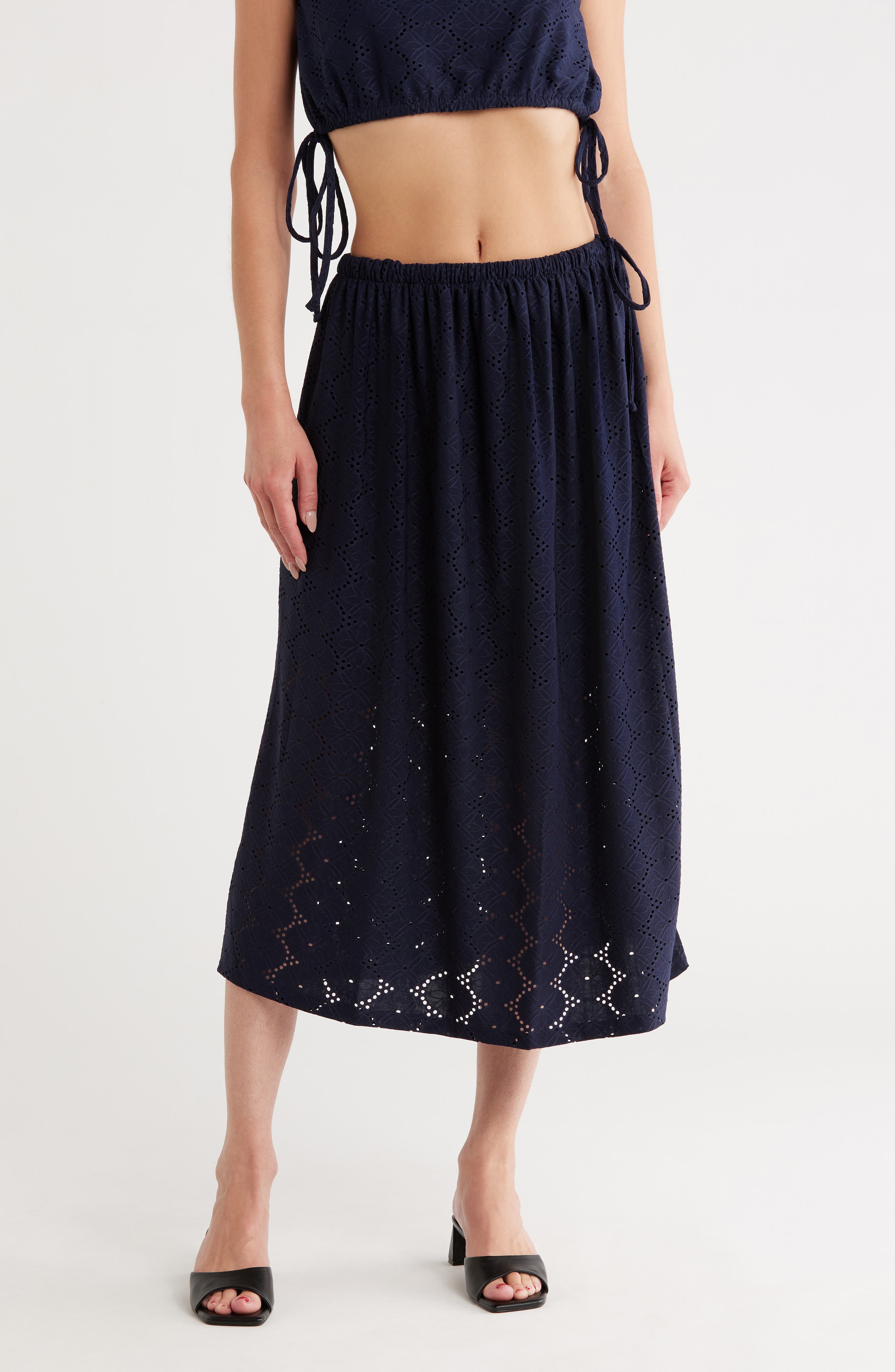 VERO MODA Kim Eyelet Maxi Skirt