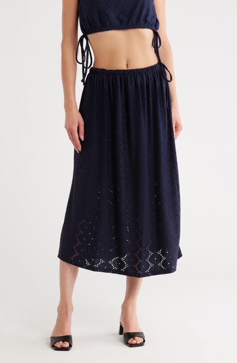 Kim Eyelet Maxi Skirt