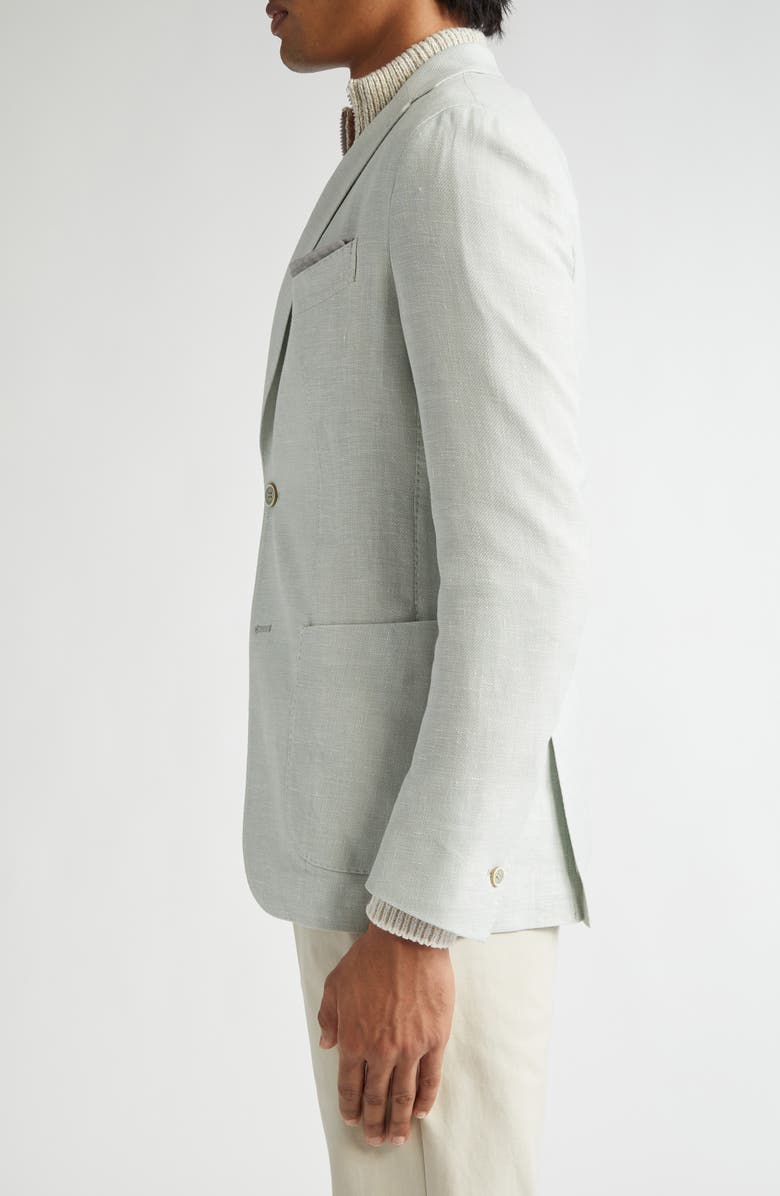 Eleventy Unstructured Linen & Wool Blend Sport Coat, Alternate, color, 07 Military Green