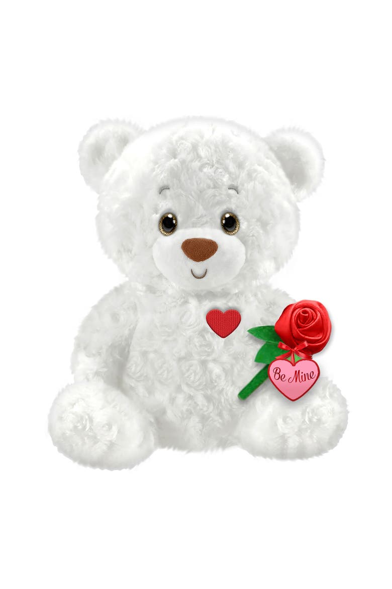 10 Inch Valentine Bear, Oscar, Main, color, White