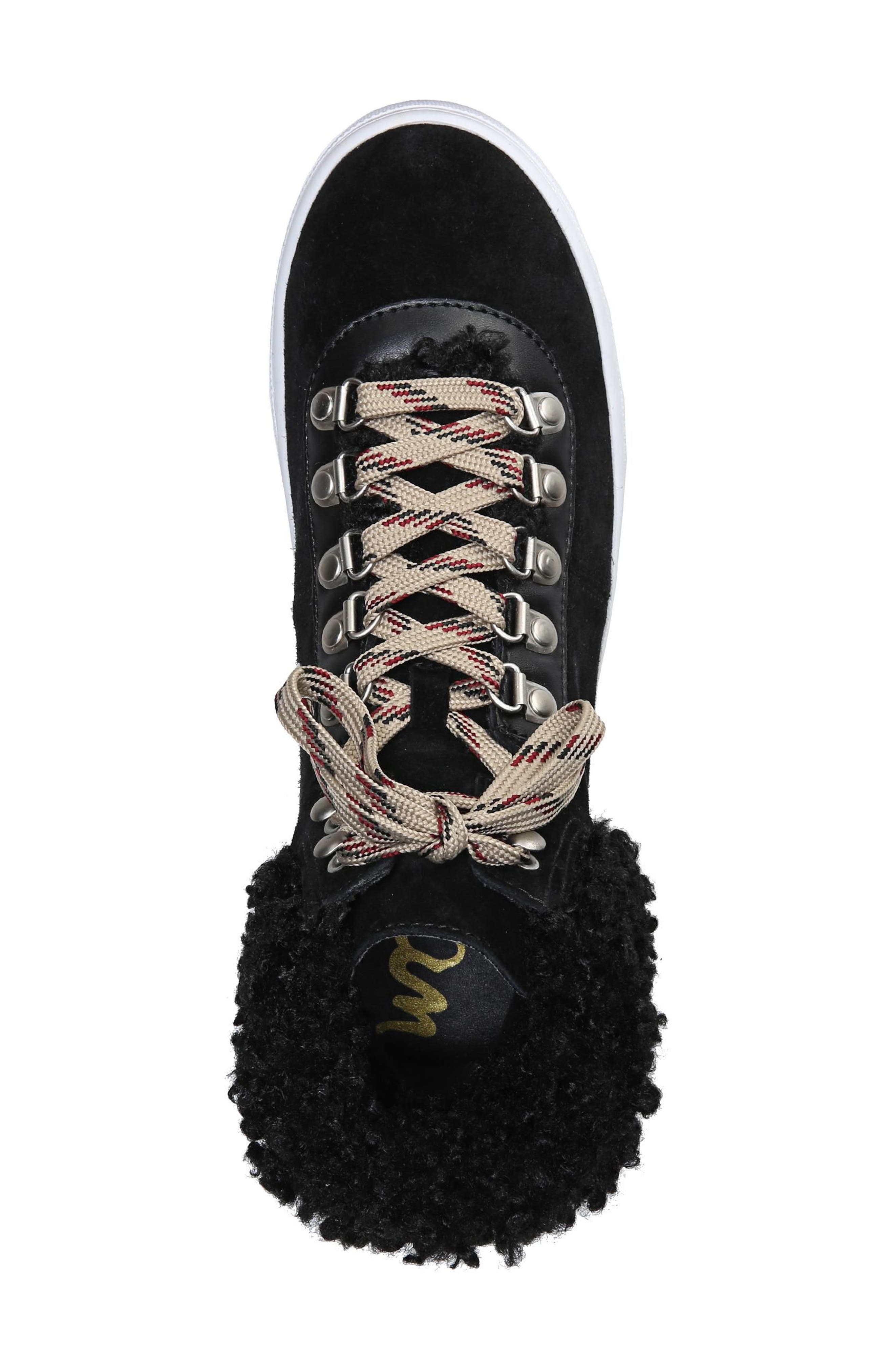 Sam Edelman Luther Faux Shearling High Top Sneaker, Alternate, color, 