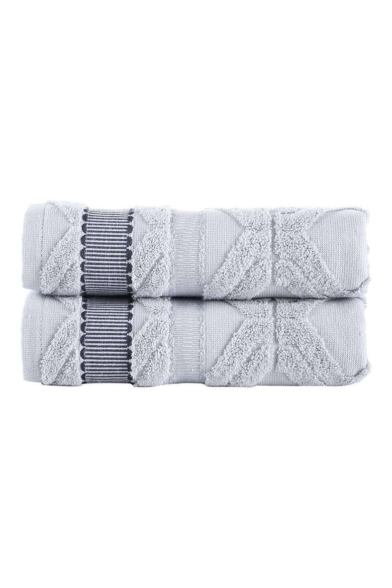 2-Piece Large Square Towel Set, Main, color, SILVER