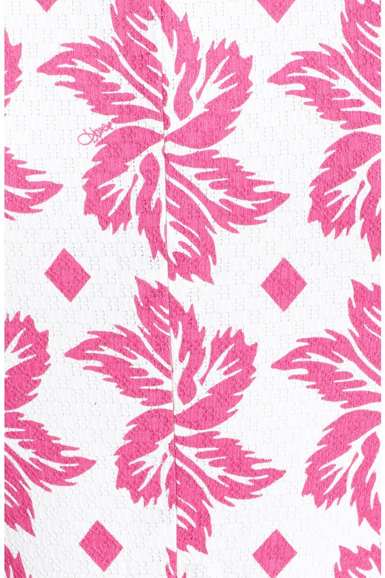 'Jeannie' Print Fit & Flare Dress, Alternate, color, GIANT LEAF FLORAL PINK