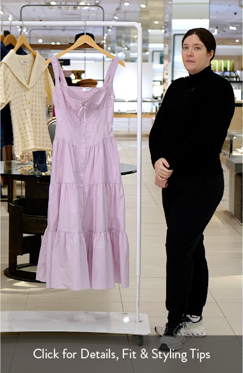 Temperance Tiered Corset Midi Dress, sales video thumbnail