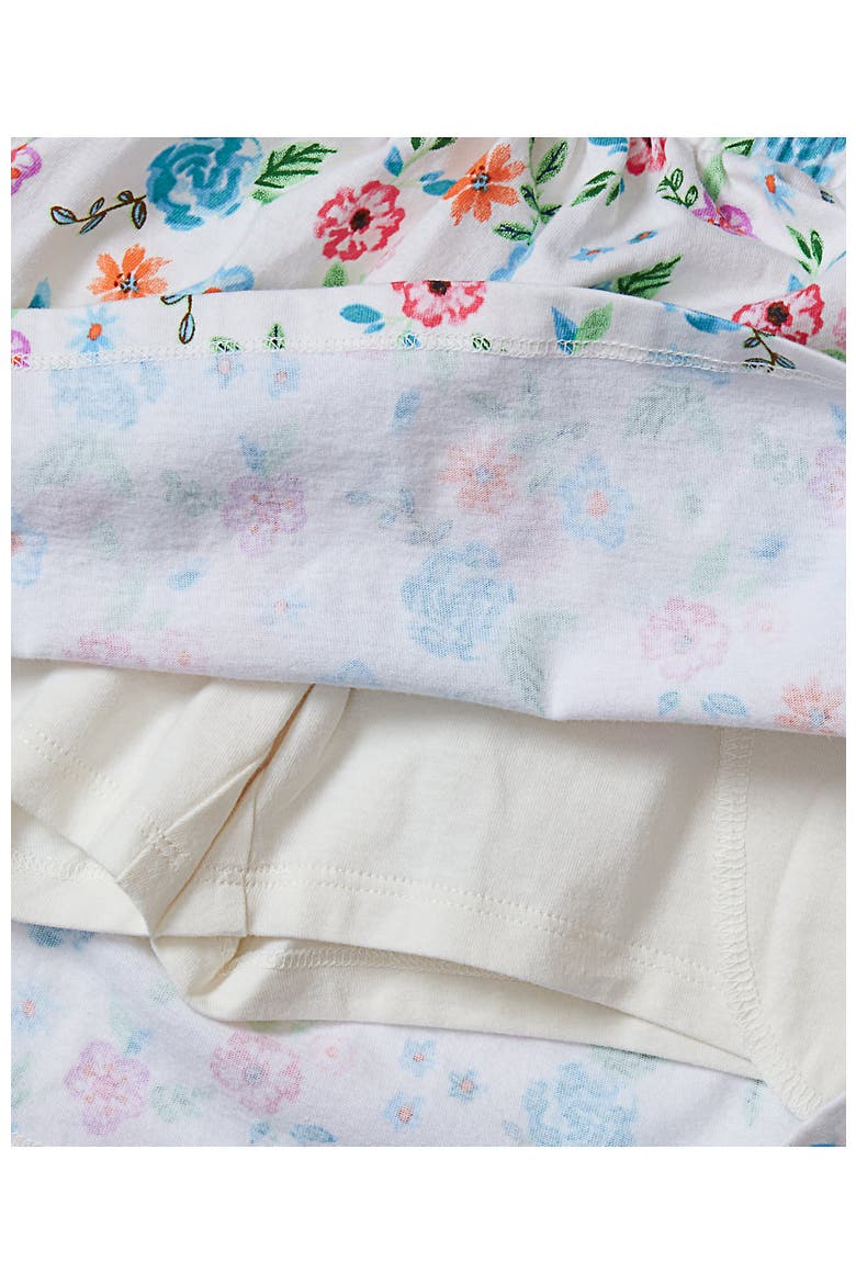 Girls Plus Smocked Skort, Alternate, color, Antique Ivory Floral