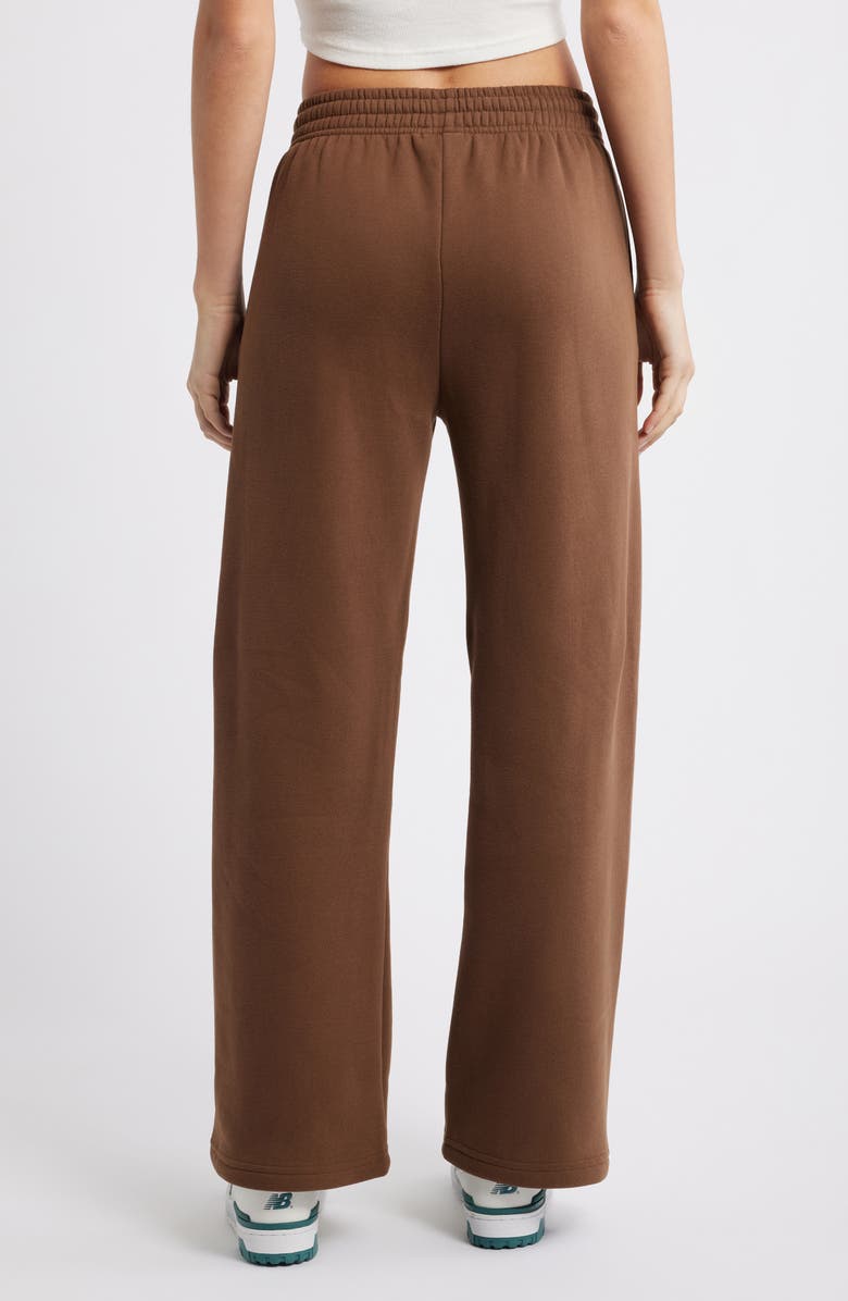 Princess Polly Logo Wide Leg Sweatpants, Alternate, color, Chocolate