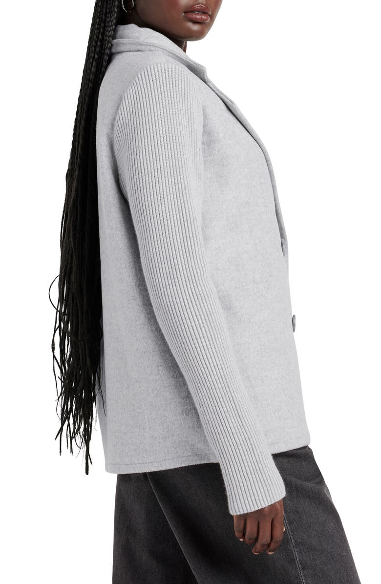 Splendid Singrid Double Breasted Wool Blend Jacket, Alternate, color, Ice Hthr Grey