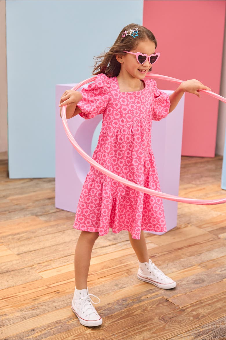 Kids' Asymmetrical Dress, Alternate, color, Maple Leaf