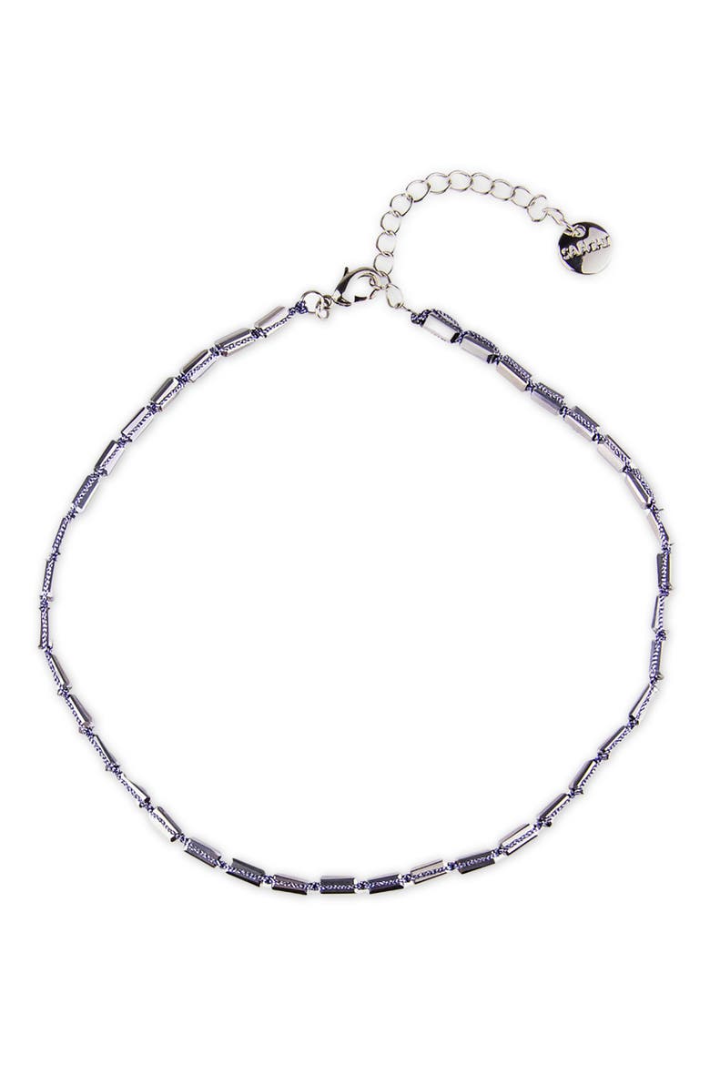 Beaded Choker Necklace, Main, color, SILVER