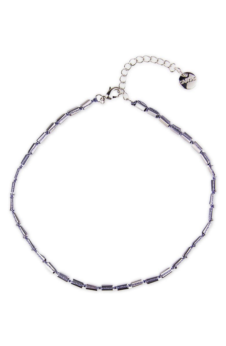 SAACHI Beaded Choker Necklace, Main, color, Silver
