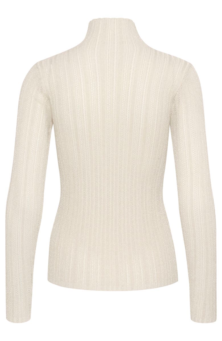 Soaked in Luxury SLLaisa Metallic Turtleneck Pullover, Alternate, color, Silver