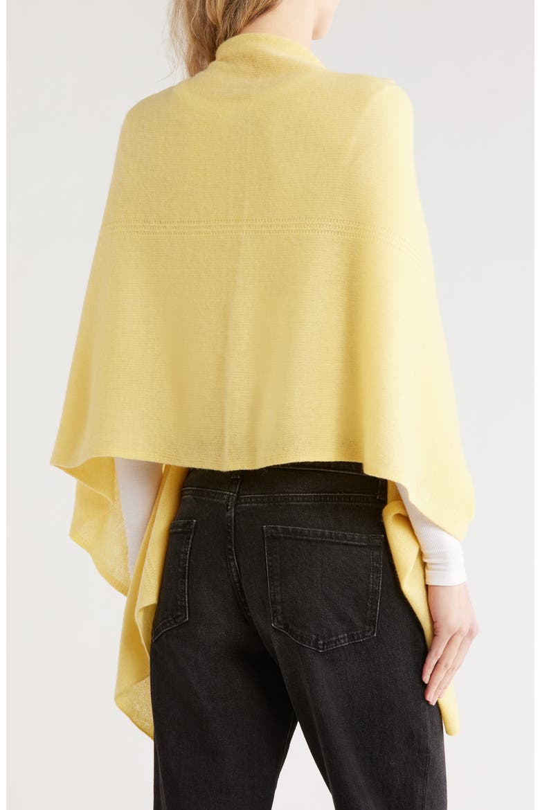 Cashmere Bow Poncho, Alternate, color, PALE BANANA