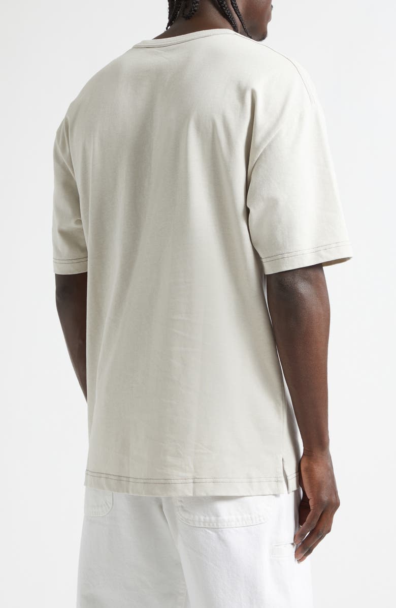 Lemaire Boxy Cotton & Linen T-Shirt, Alternate, color, Pearl