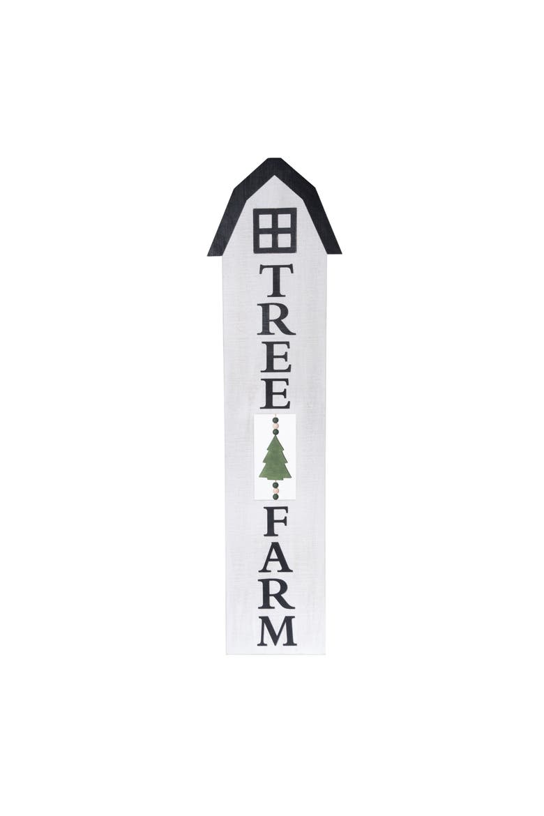 Wood Off-White Christmas Layered Porch Plaque, Main, color, White