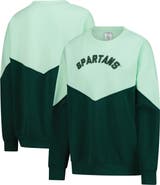 ZOOZATZ Women's ZooZatz Mint Michigan State Spartans Bestie Oversized Pullover Sweatshirt