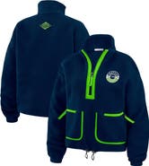 WEAR by Erin Andrews Women's WEAR by Erin Andrews College Navy Seattle Seahawks Polar Fleece Half-Zip Jacket