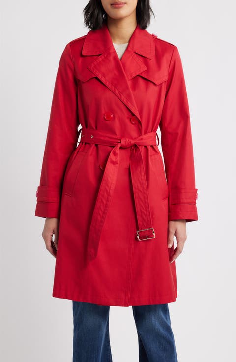 Water Resistant Cotton Blend Trench Coat