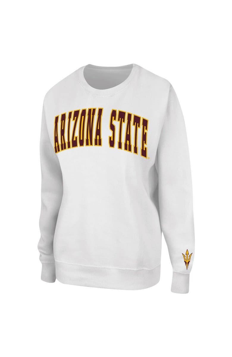 COLOSSEUM Women's Colosseum White Arizona State Sun Devils Campanile Pullover Sweatshirt, Alternate, color, 