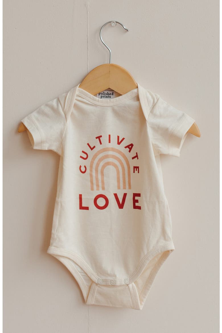 Cultivate Love Organic Cotton Bodysuit, Alternate, color, NATURAL