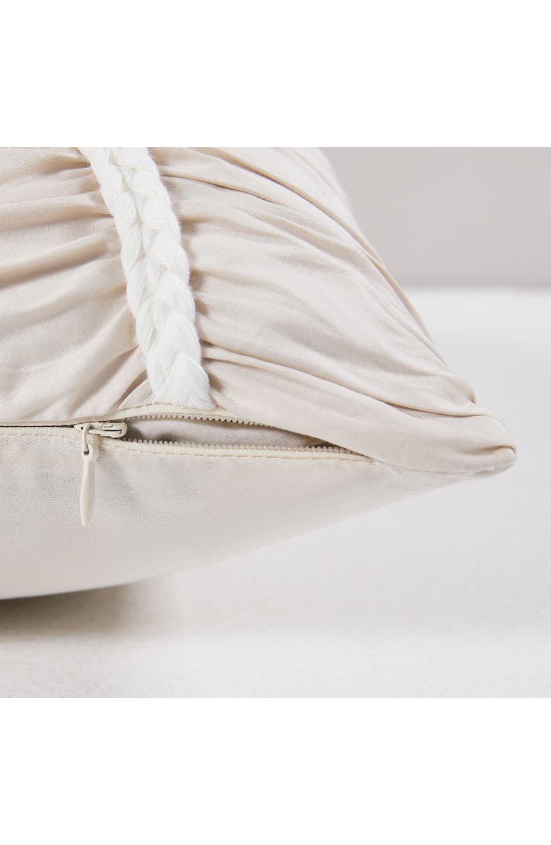 LUSH DECOR Flora Flow Cotton Pillow Cover, Alternate, color, Cream