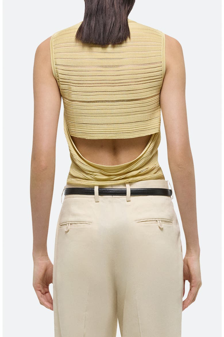 Open Back Semisheer Sleeveless Sweater, Alternate, color, BUTTER