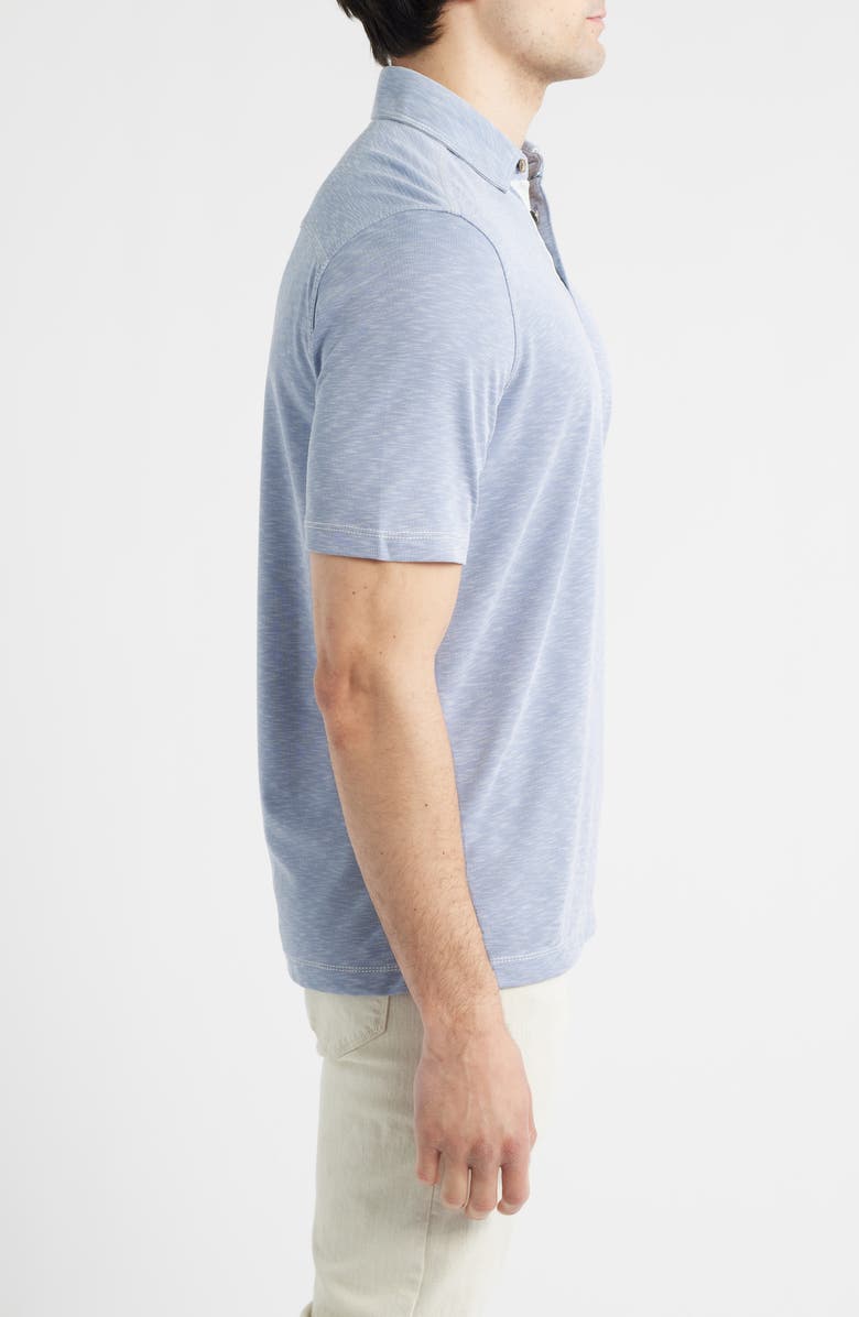 Johnston & Murphy Vintage Slub Polo, Alternate, color, Dusty Blue