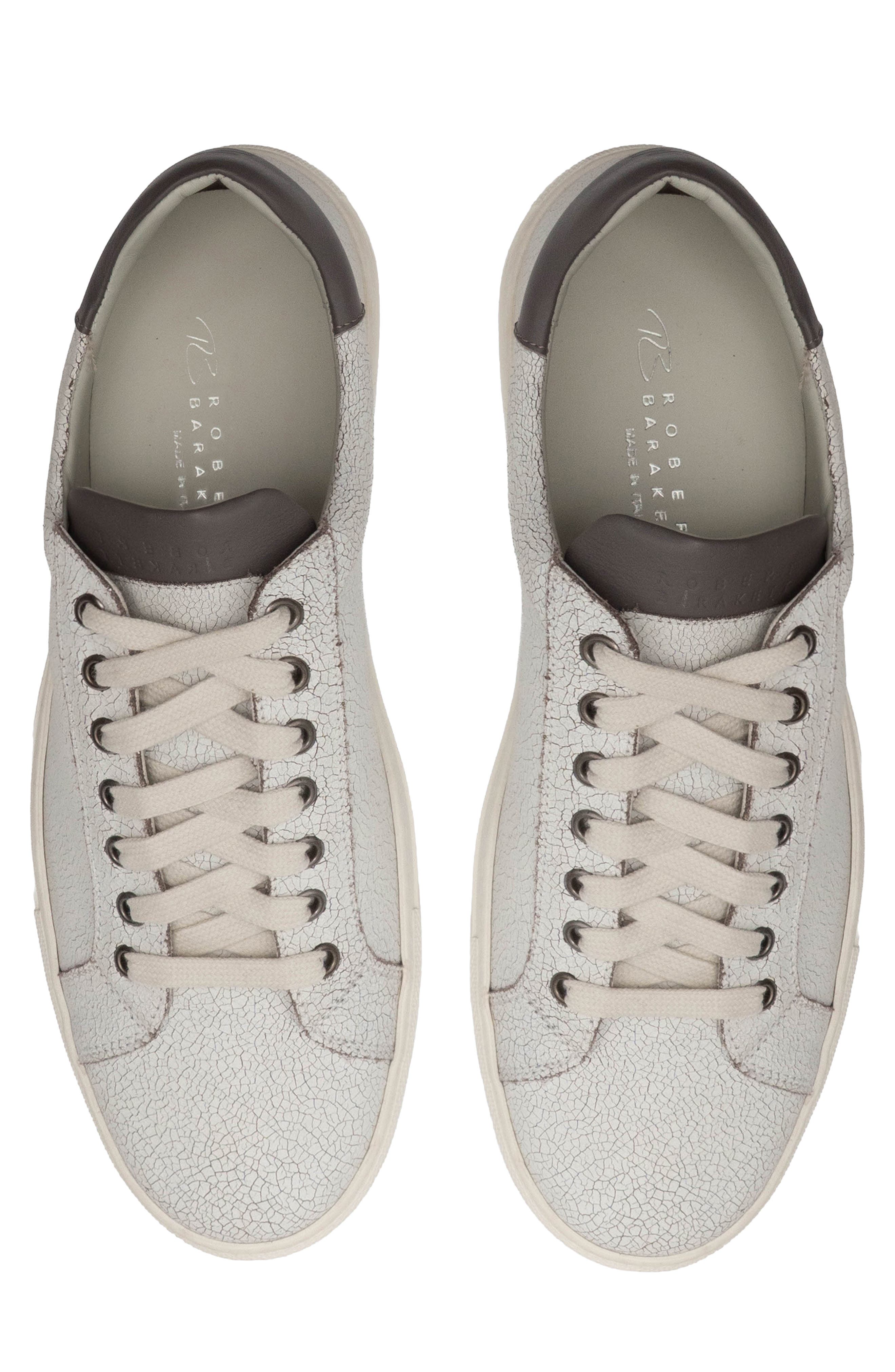 Thomas Crinkled Leather Sneaker, Alternate, color, DIRTY WHITE