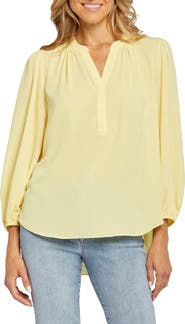NYDJ Print Puff Shoulder Top