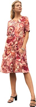 Jessica London Stretch Knit A-Line Dress