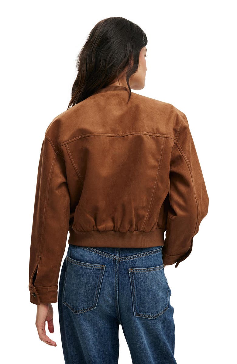 Cotton On Women's Sophia Faux Suede Utility Bomber, Main, color, 